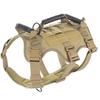 Tactical Dog Harness for Large Dogs, Adjustable Reflective Military Shepherd Big Size Dog Vest for Walking, Training, Hunting