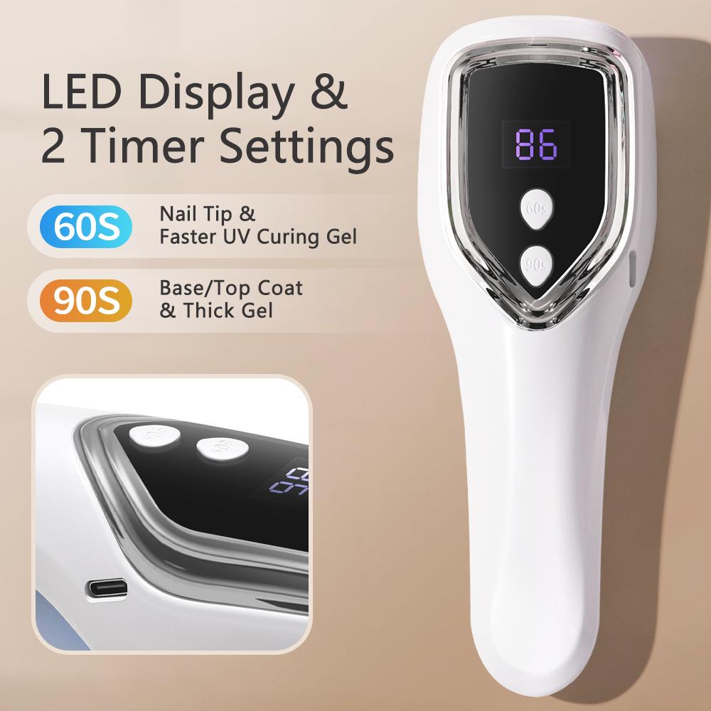 Handheld Nail Lamp Nails Mini Lampe Uv Led Lamp Portable Nail Lamp Flashlight Built-in battery For Nails Wireless Nails Gel Lamp