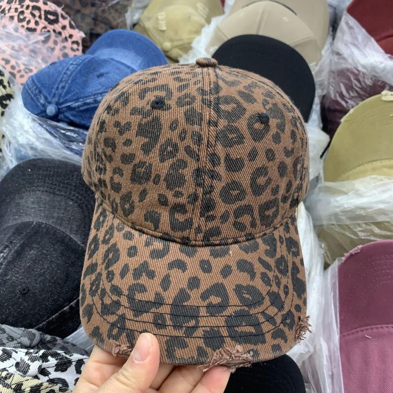 Leopard Print Baseball Cap Outdoor Fashion Sunshade Sports Cap Sun Hat Children коричневый