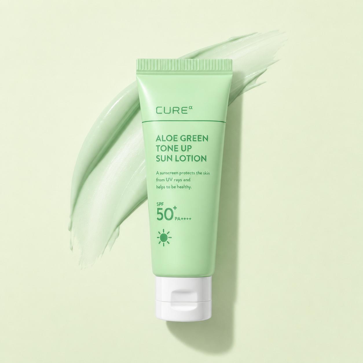 

Kim Jeong Moon Aloe Cure Alpha Green Tone-Up Sun Lotion SPF Daily UV Protection Aloe Sunscreen 40g