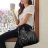 Soft leather pleated shoulder bag Crossbody tote women's bag