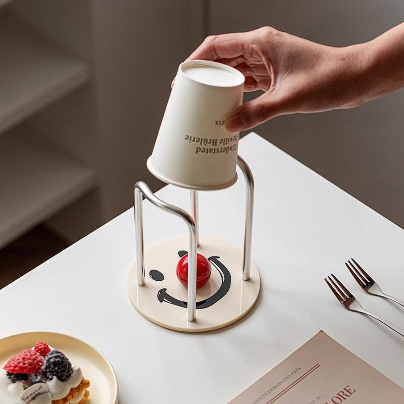 

Single/Double Cup Disposable Cup Taker Desktop Water Dispenser Paper Cup Storage Rack Kitchen Accessories Organizer