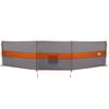 VidaXL Camping Windbreak Grey and Orange 490x123 Cm Waterproof, Beach Windbreak, Motorhome Windbreak, 4009656