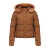 Cappotto Caldo in Cotone Autunno Inverno per Donna Stile Corto con Velluto Interno Manica Lunga con Cappuccio Staccabile