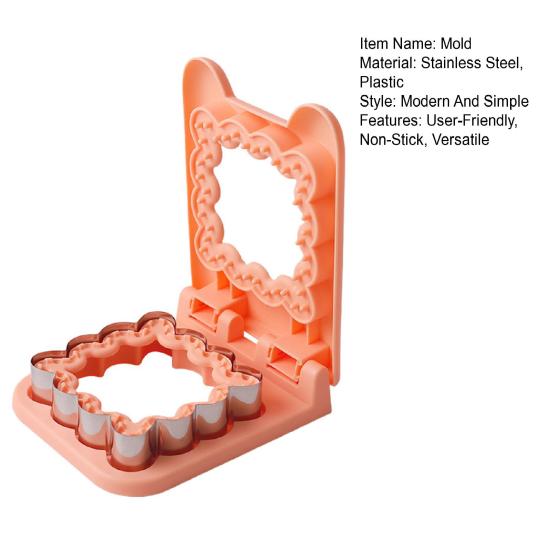 Dinosaur Sandwich Cutter Cookie Breakfast Mold Stainless Steel Bread Shaper Non-Stick Sandwich Sealer for Kids Lunchboxes