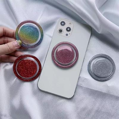Bling Glitter Magnetischer Klapptelefongriffhalter Sockeltaschenunterstützung für Magsafe IPhone Mac Safe Ringfinger-Ausdehnungsständer