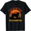 Life Is Better With A Newfypoo Vintage Distressed Country T-Shirt
