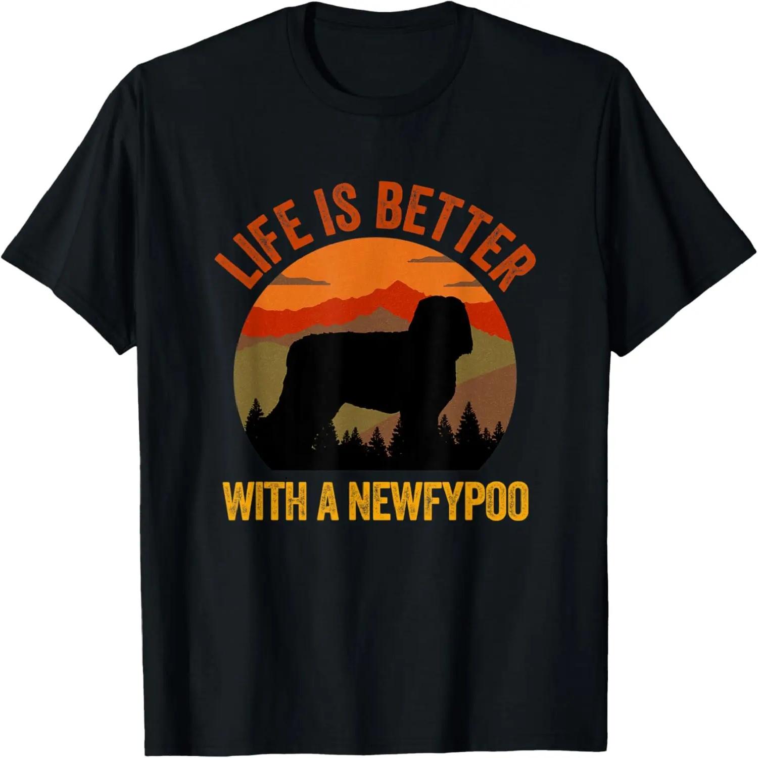 

Life Is Better With A Newfypoo Vintage Distressed Country T-Shirt S чёрный