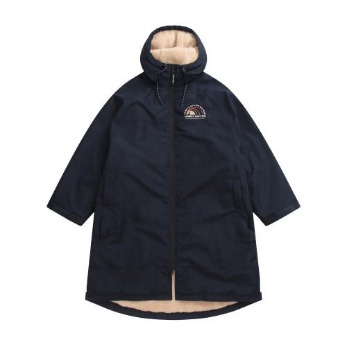 Animal Mens Hazey Waterproof Recycled Beach Parka L bleu foncé