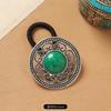 Mongolian Tibetan hair accessories retro turquoise inlaid hair rope niche exotic hair tie rubber band headrope women