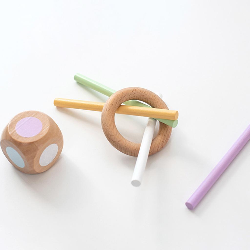 Color Game Stick Desktop Toys Playset Wood Toys Educational Board Game Toys Educational Sticks Game Funny Pick up Sticks