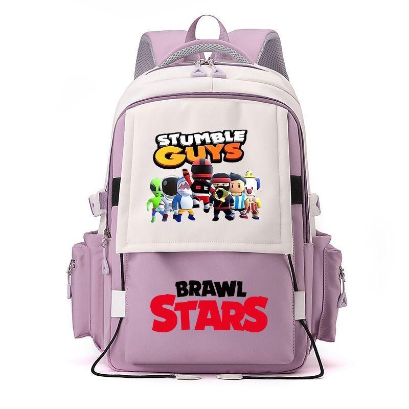 Large Capacity Schoolbag with Shoulder Strap; Student Three-piece Pencil Case Set