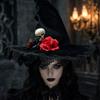 Large Ruffled Witch Hat for Halloween Costume Party