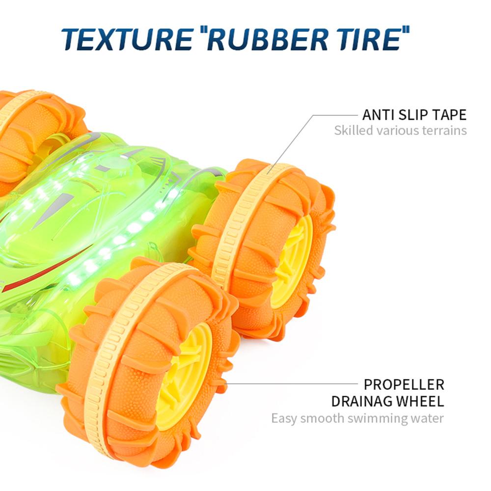 Remote Control Car, 2.4 GHz 4WD Amphibious Waterproof Stunt Car Gesture Sensing Remote Control Boat