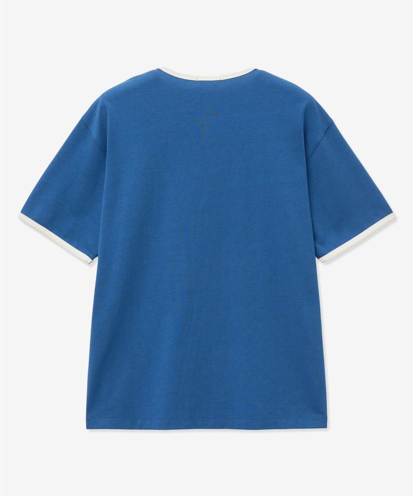 Tienjiti Maison Logo Ringer T-Shirt (Blue) Tnts5E212B2