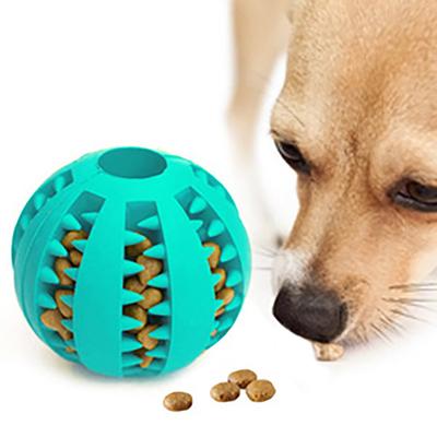 Natural Rubber Pet Dog Toys Dog Chew Toys Tooth Cleaning Treat Ball Extra-tough Interactive Elasticity Ball for Pet Accessories