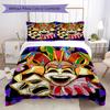Masquerade party print Pattern Bedding,Quilt Set Quilt Cover Pillowcase Home Birthday Gift (1*duvet cover+2*pillowcase,without core)ZSJT0917323