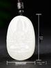 Xinjiang Hotan Mutton Fat Jade Guanyin Pendant for Men: Lotus-Sitting Bodhisattva with Certificate
