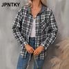 Blusas y Camisas Casuales de Moda de Manga Larga para Mujer JPNTKY