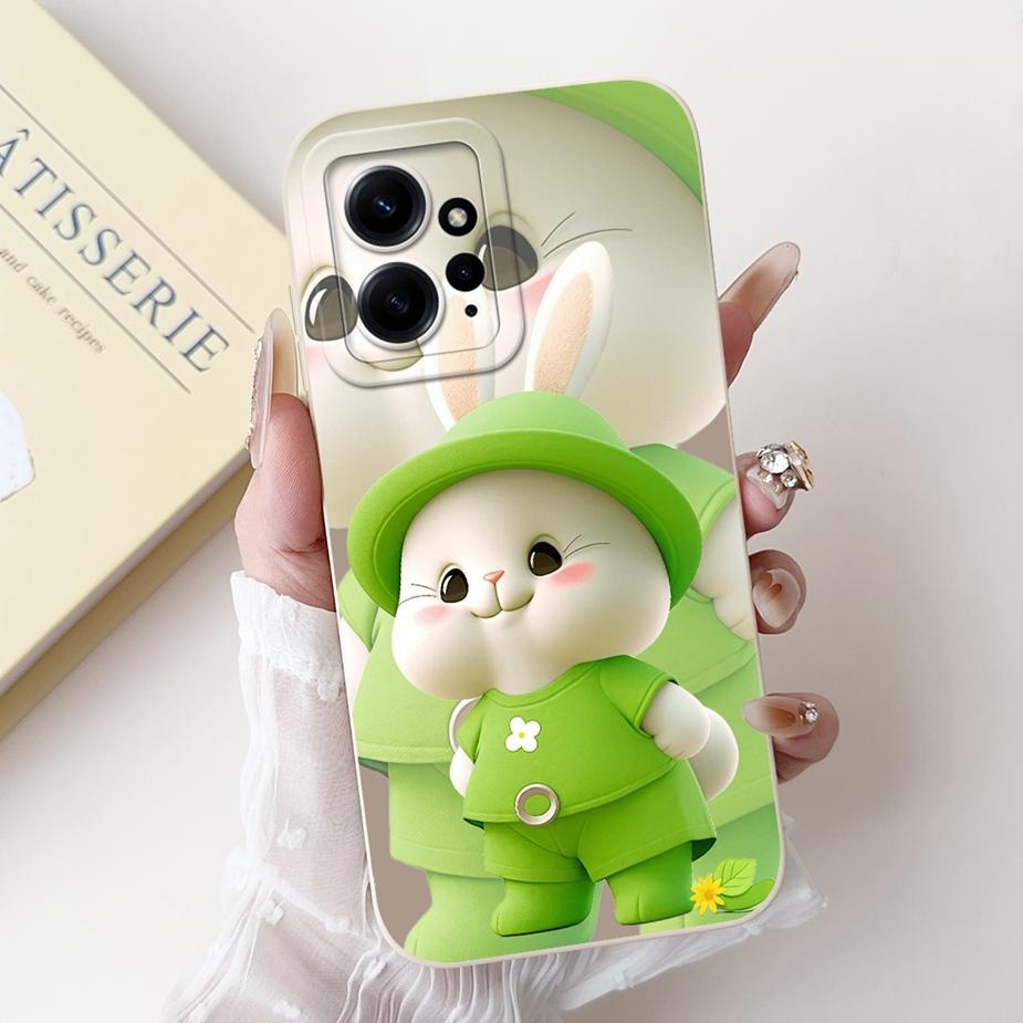 Per Custodia Xiaomi Redmi Note 12 4G Note12 5G Carina Coniglio Cartone Animato Cover Morbida TPU Custodia per Telefono Per Xiaomi Redmi Note 12 Pro Plus Guscio