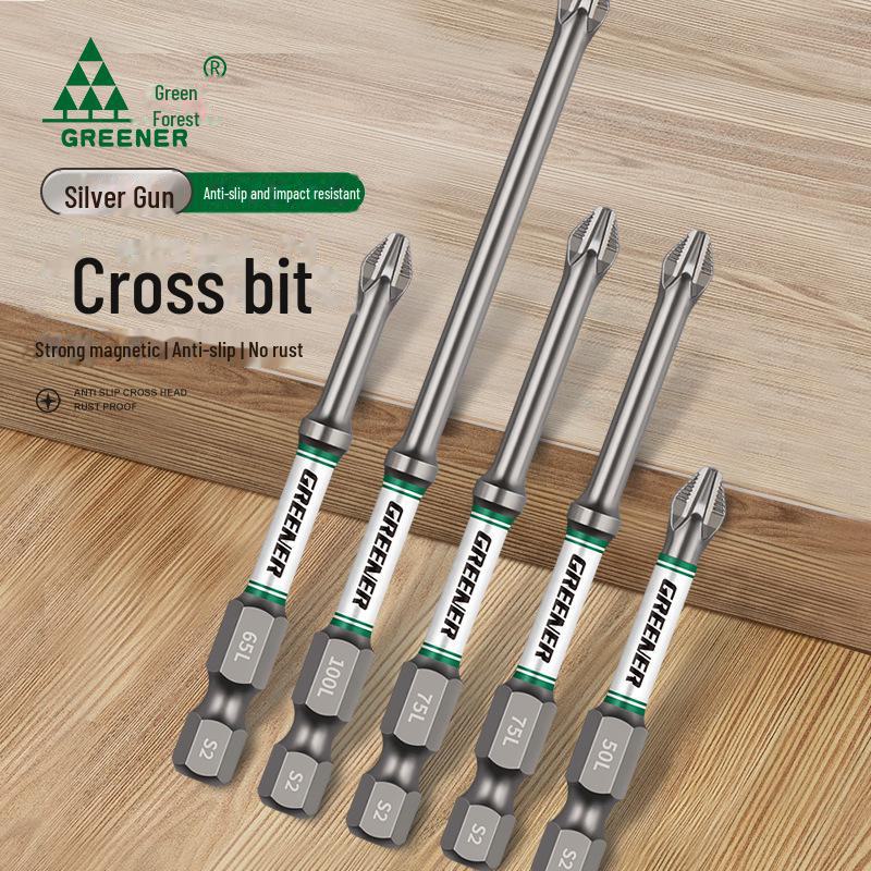 Green Forest Magnetic Non-slip Electric Screwdriver & Flashlight Drill Set