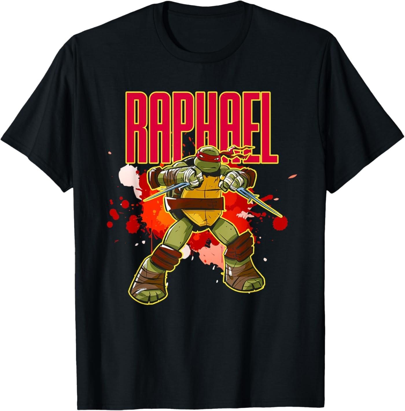 Teenage Mutant Ninja Turtles Raphael Red Splatter Paint T-Shirt S