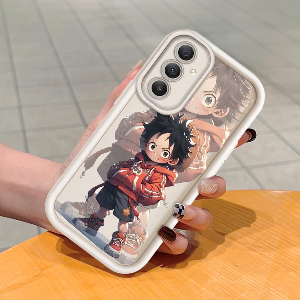 Miękki silikonowy kwadratowy wzór drabiny z kreskówkowym wzorem, pełna osłona aparatu, odporna na wstrząsy obudowa do Huawei Honor Xiaomi Redmi Samsung