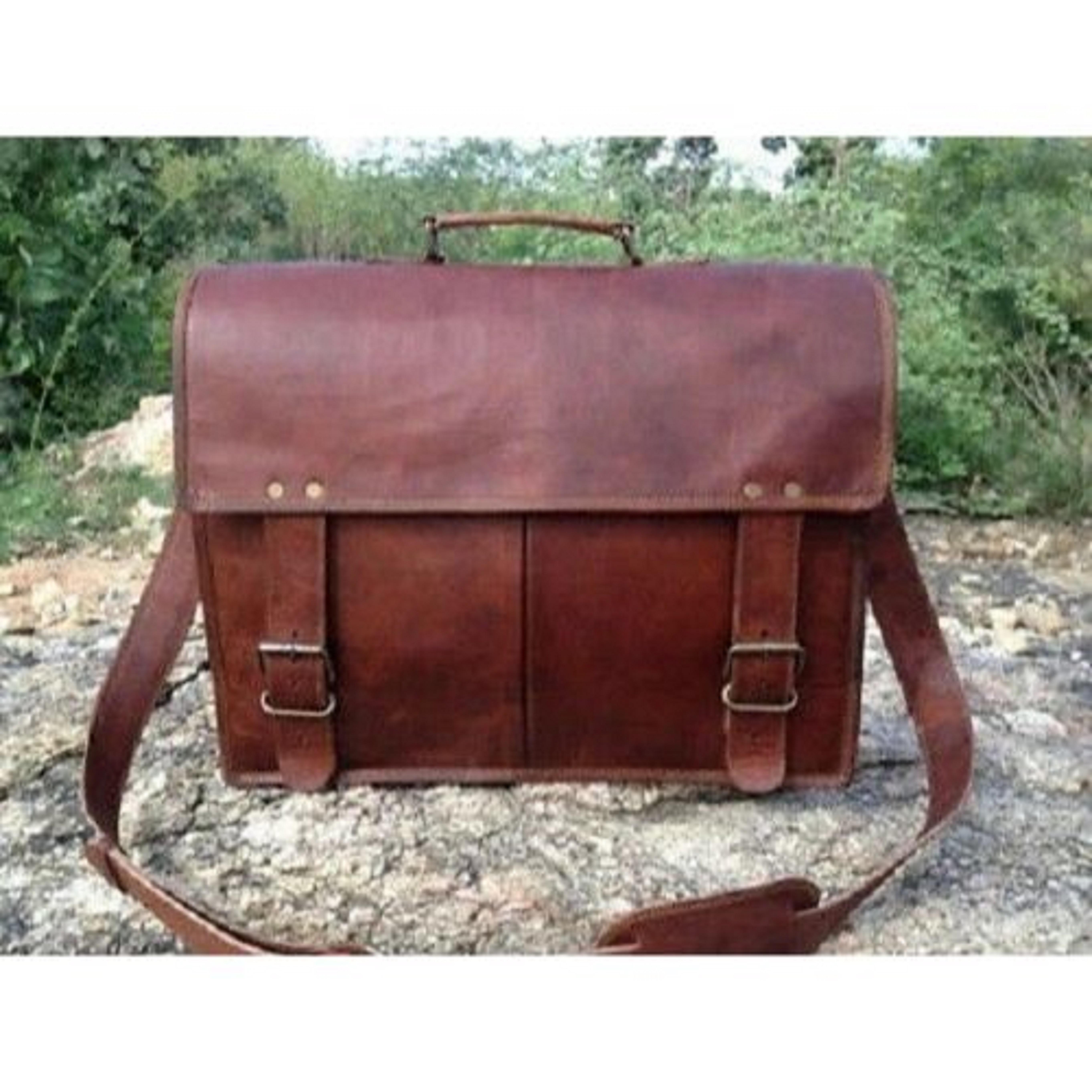 

Сумка кожаная билли Натуральная Винтажная Коричневая Сумка-мессенджер На плечо Для ноутбука Портфель 15 x 11 x 4 in