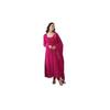 Modestouze Attires Ensembles Kurti Pantalon Dupatta Anarkali en Georgette pour Femmes Avec Imprimé Floral Longueur Mollet Col Rond Et Long