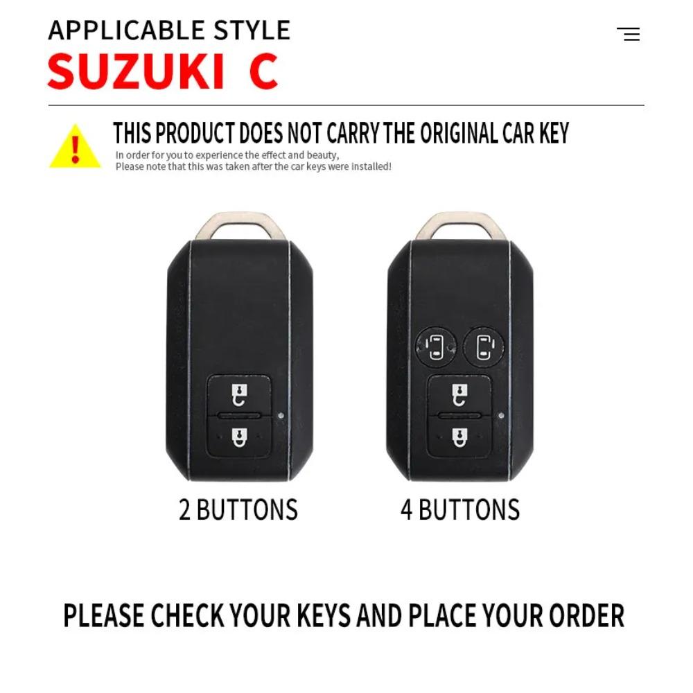Car Key Case Cover Protective Shell Fob for Suzuki Ertiga Swift 2017 Wagon R Japanese Monopoly Type 3C Car Keychain Accessories
