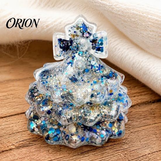 Soft Tree Squeeze Toys Christmas Stress Relief Toy, Slow Rebound Xmas Handheld Decompression Tools Clear Sensory Fidget Toy with Glitter for