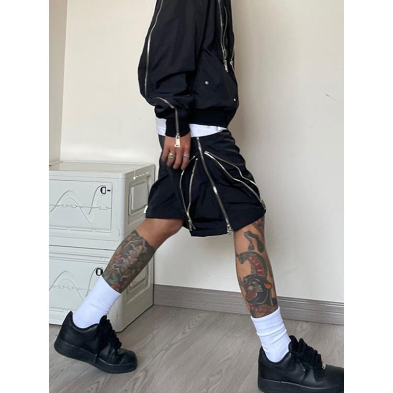 Summer Thin American Style Trousers Cargo Shorts Zipper Functional Pants Casual Shorts
