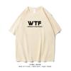 2025WTF Funny English Alphabet Casual Large Size Loose Daily Top MultiColor Short Sleeve TShirt Unisex and Women