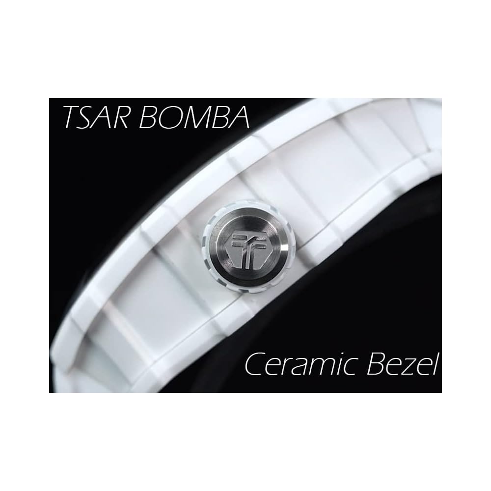 Tsar Bomba Men's Automatic Watch Skeleton Design 5 ATM Water Resistant Barrel Case Silicone Strap