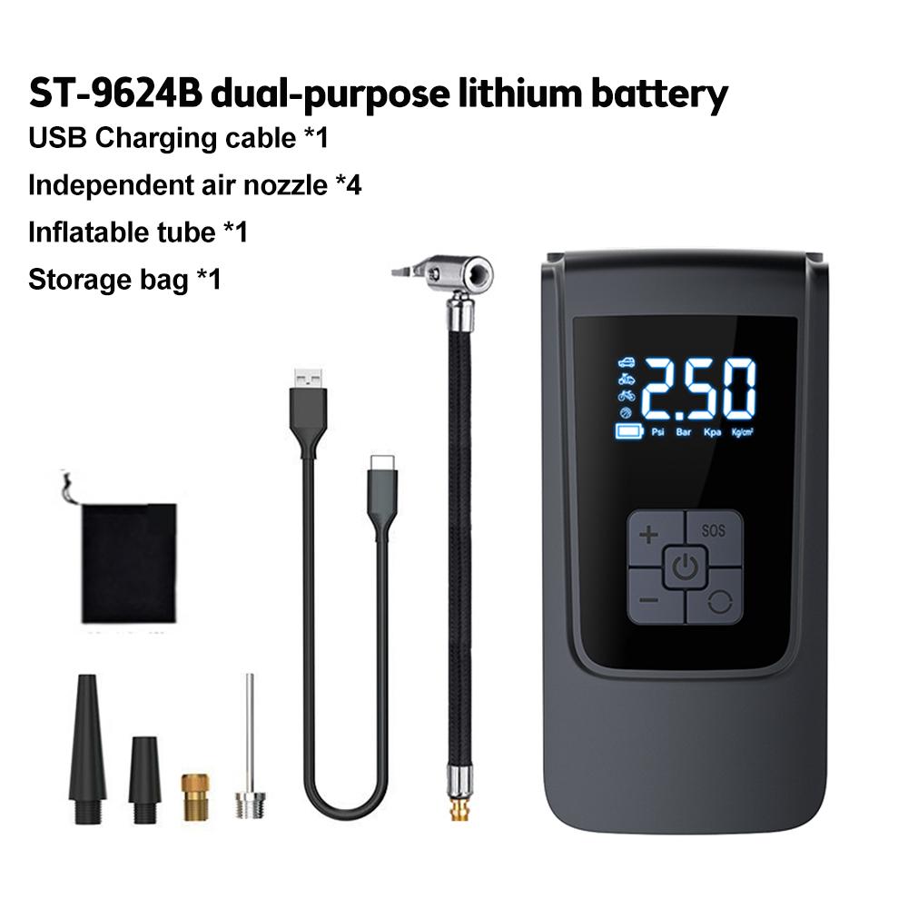 Tire Inflatable Pump 150PSI LED Digital Air Pump Portable Car Wireless Pump Air Compressor For Car Motorcycles Bicycles