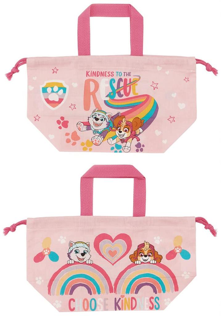 Skater Children's Lunch Drawstring Bag, Paw Patrol Rescue, Made in Japan, KB7-A
