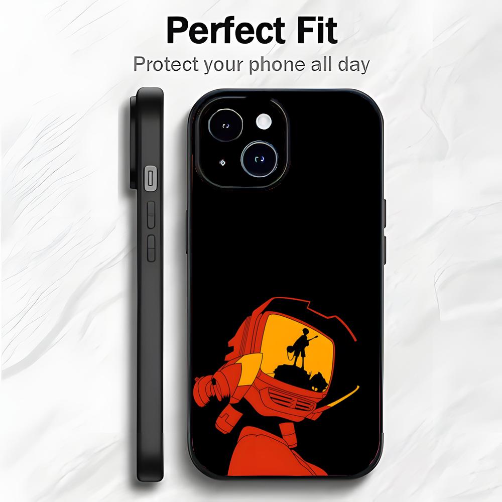 Anime F-FLCL F-First Love Cyber Love Phone Case Phone Case Soft Packaging Lightweight For iPhone17 16 15 14 13ProMax