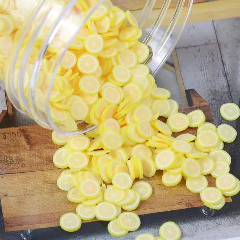 Craft Factory Sale 5mm Resin Polymer Clay Fruit Slices DIY Accessories for Nail Art Decoration Use As Souvenir Style Artificial
