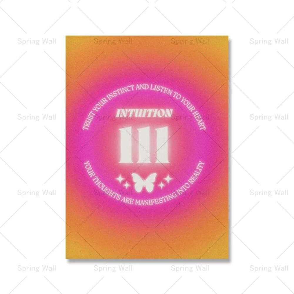Trendy Retro Aesthetic Posters And Prints Orange Pink Preppy Y2k Quote Wall Art Canvas Painting Wall Picture For Dorm Room Decor No Frame