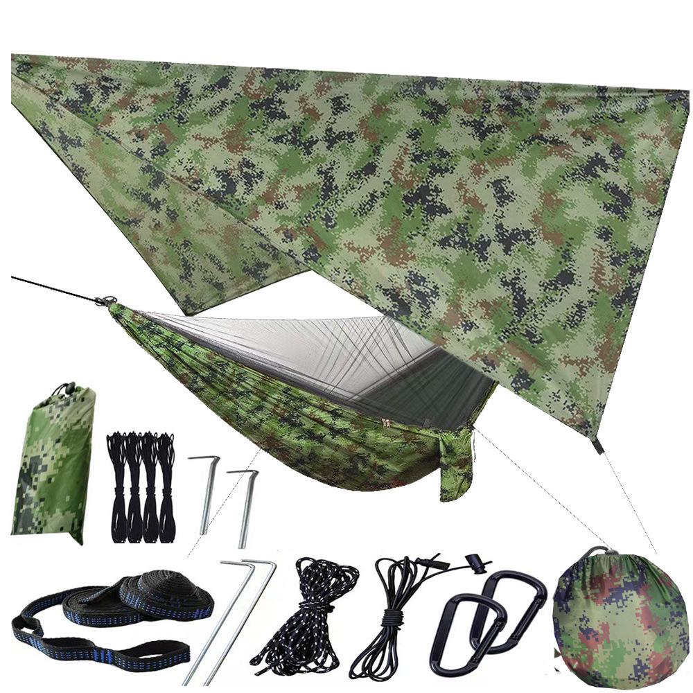 High-Quality Portable Camping Hammock with Mosquito Net and Waterproof Canopy for Outdoor and Indoor Use