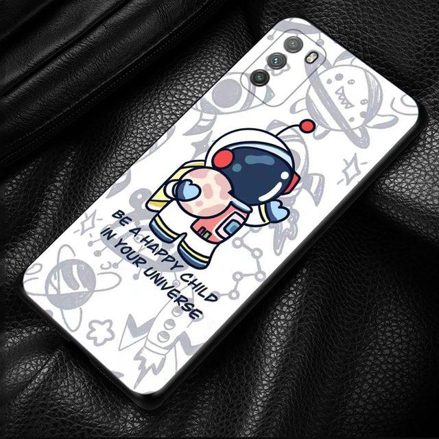 Fall Für Xiaomi Poco X3 Nfc X3 M3 Pro X3 F3 Gt F1 Abdeckung Für Mi 11t 10t pro 9t 11 Hinweis 10 Lite Civi Shell Nette Cartoon Astronaut