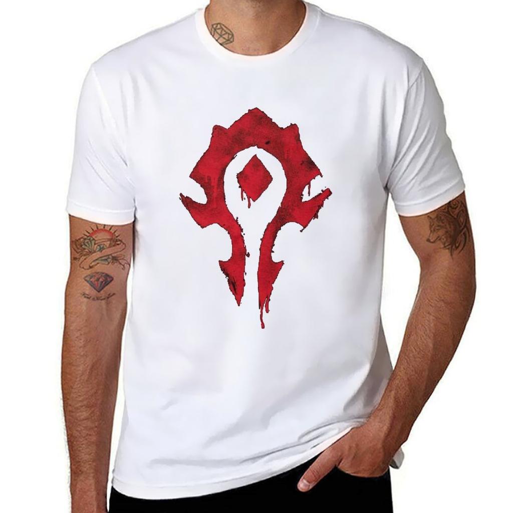 The bloody horde logo classic t shirt TShirt Work Style Casual TShirt