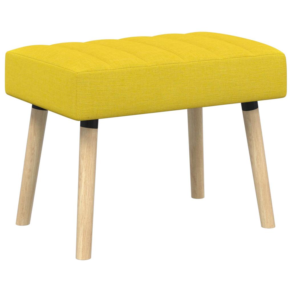 Channel Tufted Bench Light Yellow 60 X 40 X 45 Cm Fabric