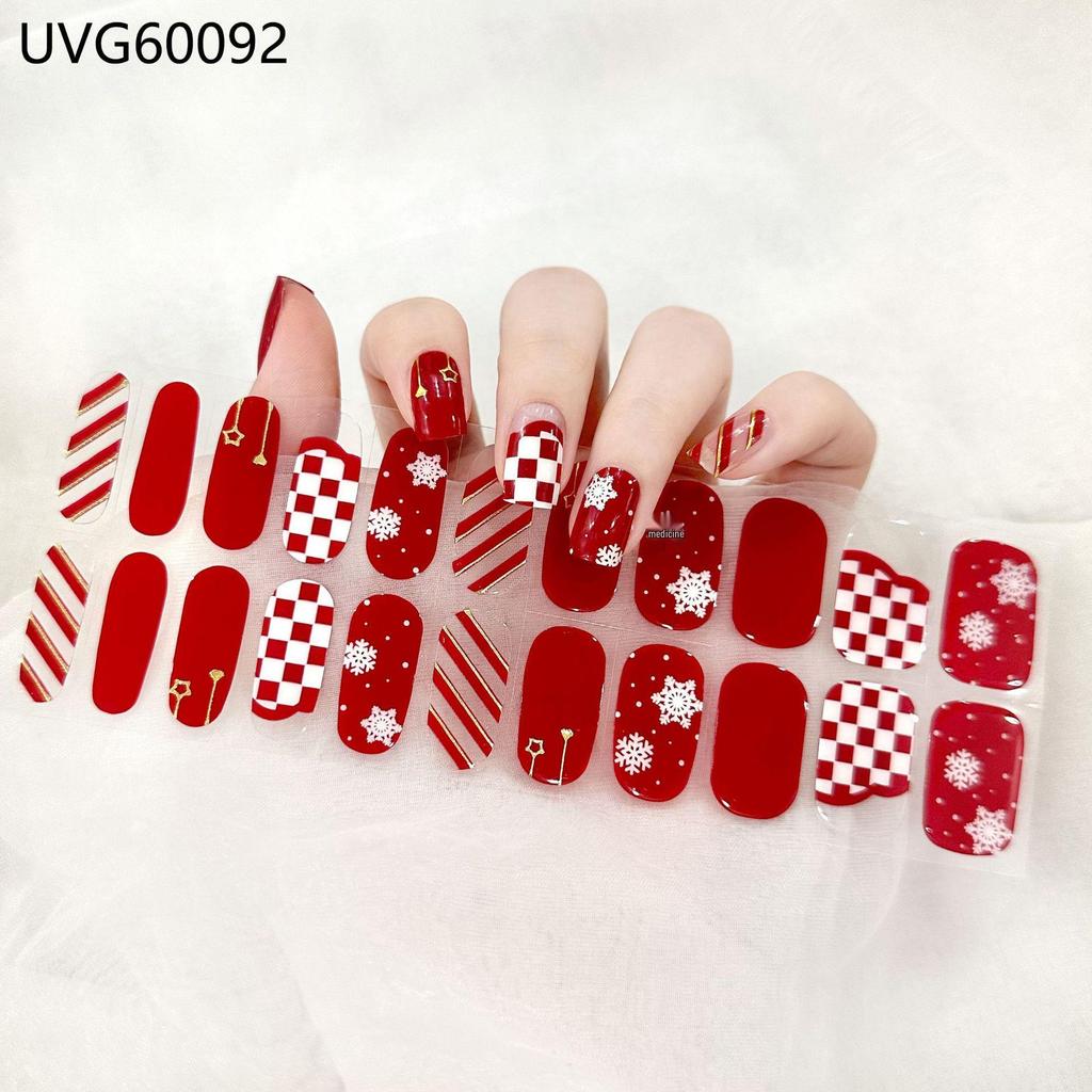 Transparent Nude UV Gel Nail Art Stickers: Semi-Cured, Semi-Baked Manicure Sheets