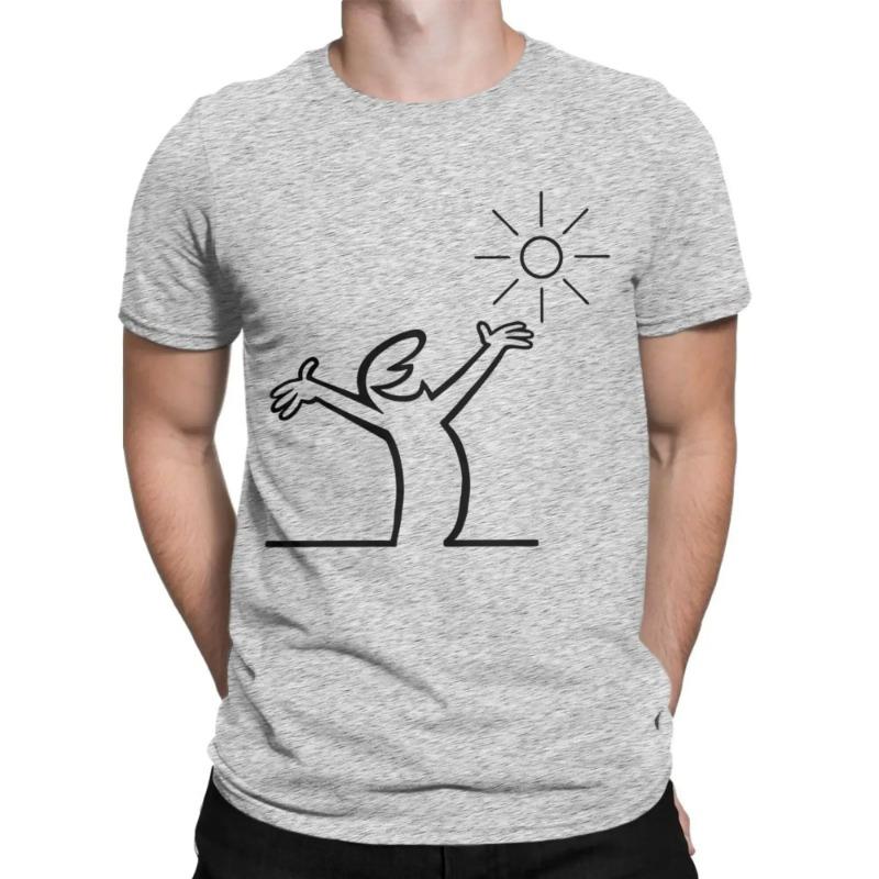 Summer Sun T-Shirts Men Round Neck T Shirt Short Sleeve Tees Tops Streetwear Shirt