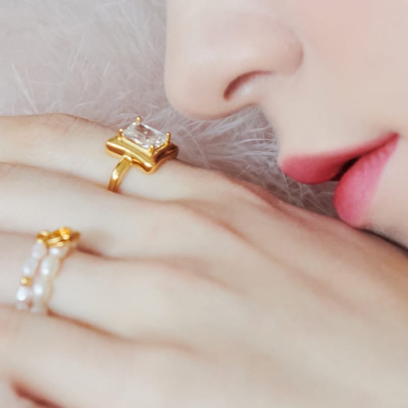 VINTAGEPINK Eurydice tear bottle 925 silver ring