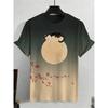 T-shirt Nouveau Style Japonais Encre Samouraï Impression 3D T-shirt Hommes Femmes Mode Hip Hop Manches Courtes Hauts T-shirts Vêtements Hommes