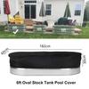Hot Tub Cover Heavy Duty Drawstring UV Proof Reusable Waterproof Dust-Proof Oxford Cloth Outdoor Oval Stock-Tank Pool Cover Yard Supplies