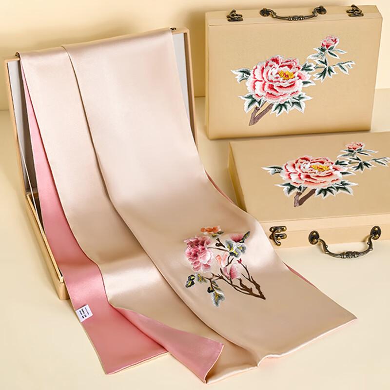 Hang Silk Road Suzhou Embroidery Mulberry Silk Scarf & Shawl