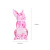 Crystal Standing Rabbit Statue Premium Durability Desktop Ornament Adorable Bunny Decor for Living Room Home Decoration